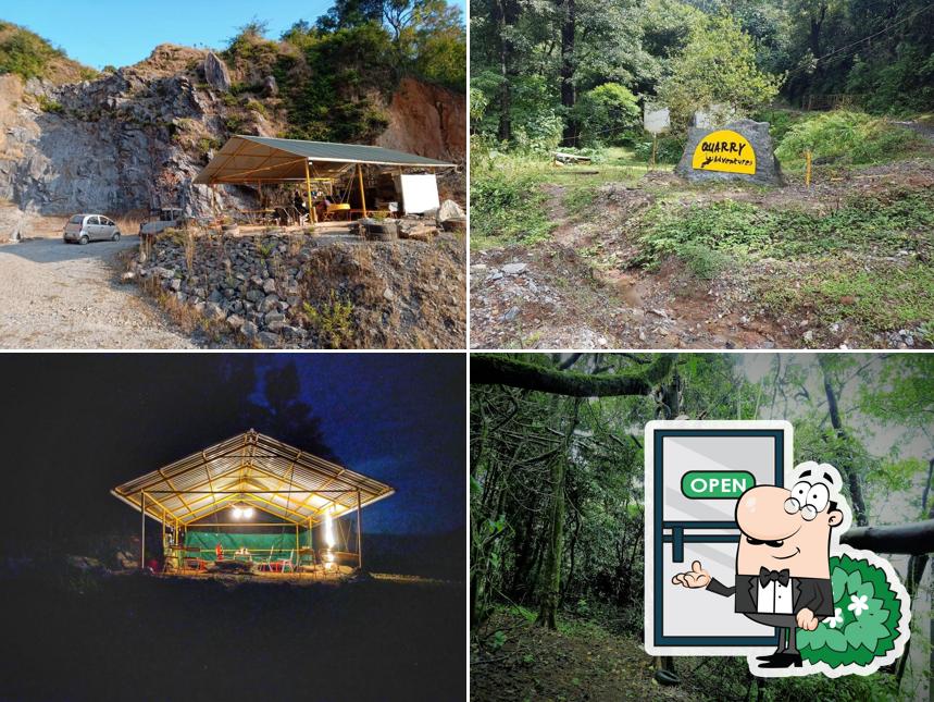 You can get some fresh air at the outside area of The Quarry Adventures & Cafe Quarry