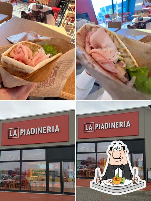La Piadineria si caratterizza per la cibo e esterno