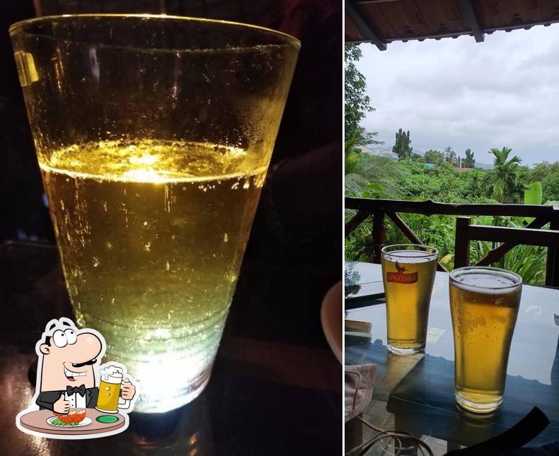 You can get a pint of light or dark beer