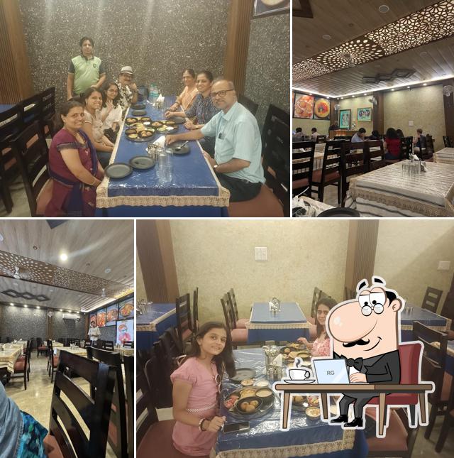 The interior of Rajwada Restaurant