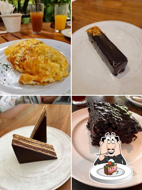 Bolo de chocolate em Empório Jardim