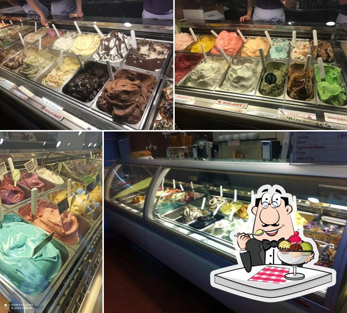 I Du Gelatee Snc Erba serve un'ampia varietà di dolci