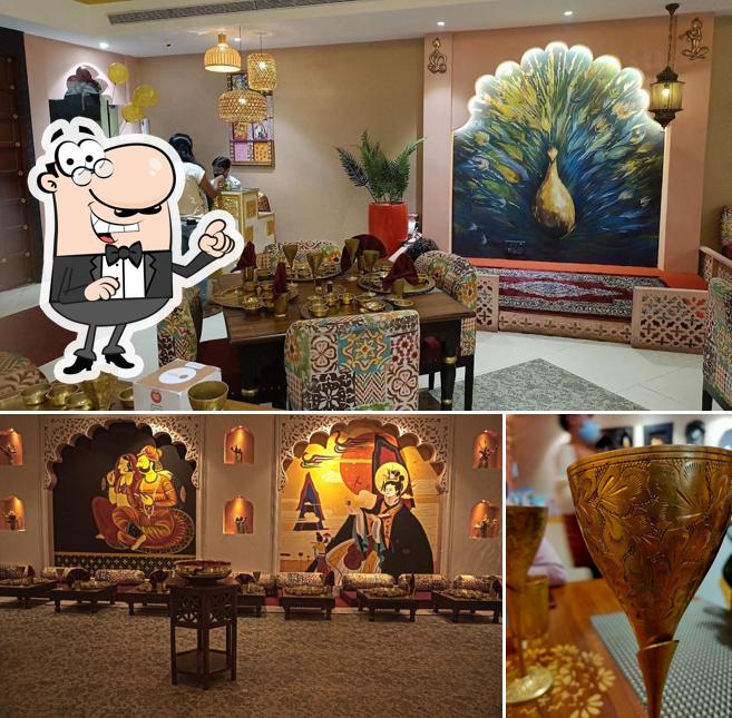 Among different things one can find interior and beer at Banjara