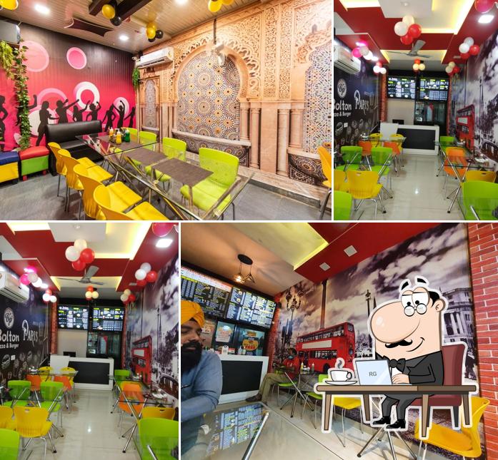 The interior of Bolton Pizza & Burger