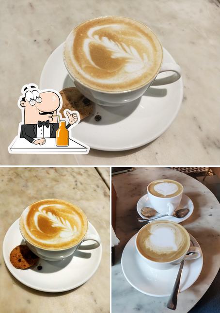 Order different beverages available at Honey & Dough