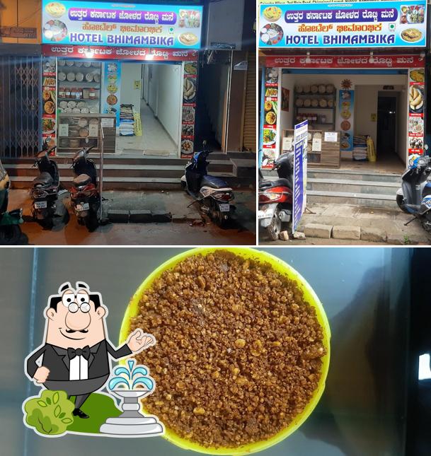 The restaurant's exterior and food