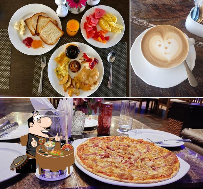 The restaurant's food and beverage