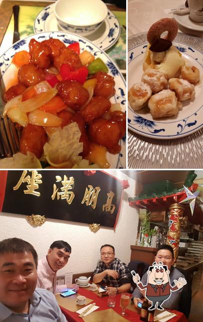 La cibo e bancone da bar del ristorante