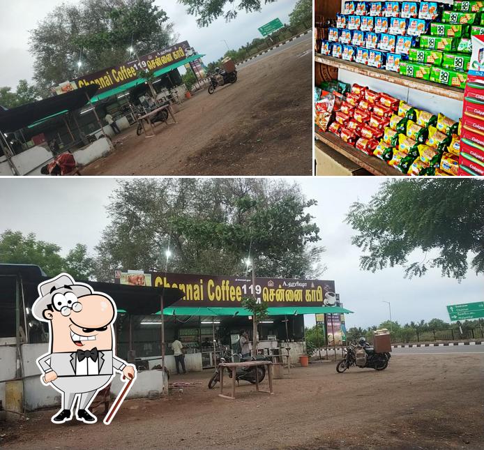 Among various things one can find exterior and food at Chennai Coffee @ 119km