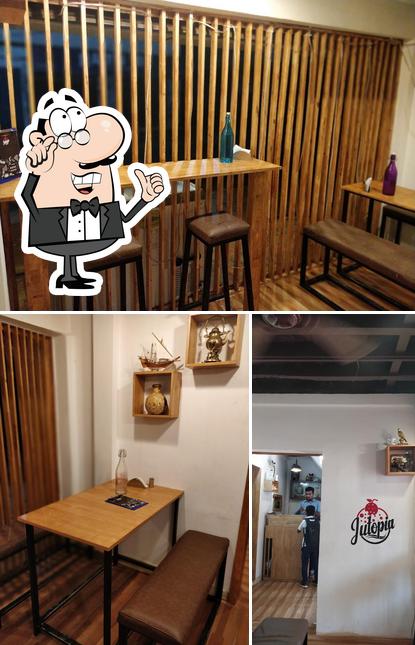 The interior of Cafe Jutopia