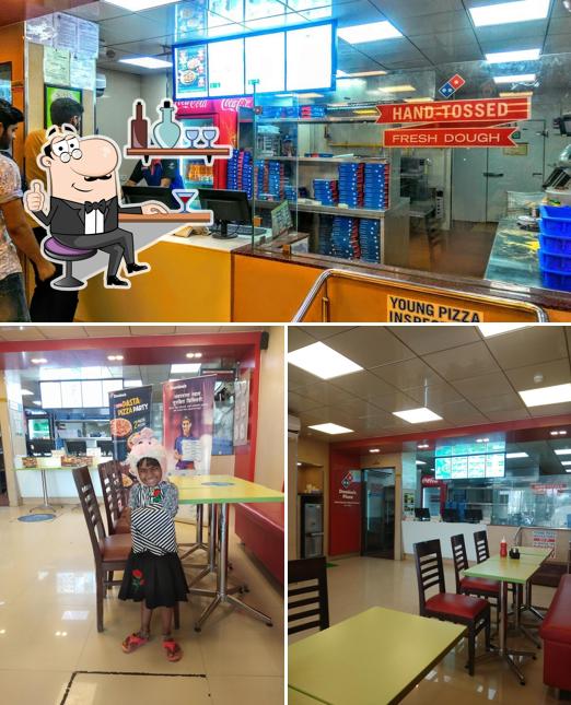 The interior of Domino's Pizza Shivaji Nagar, Nanded