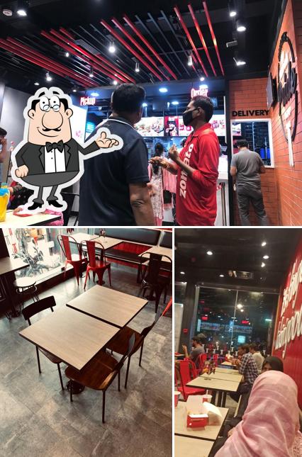 The interior of KFC