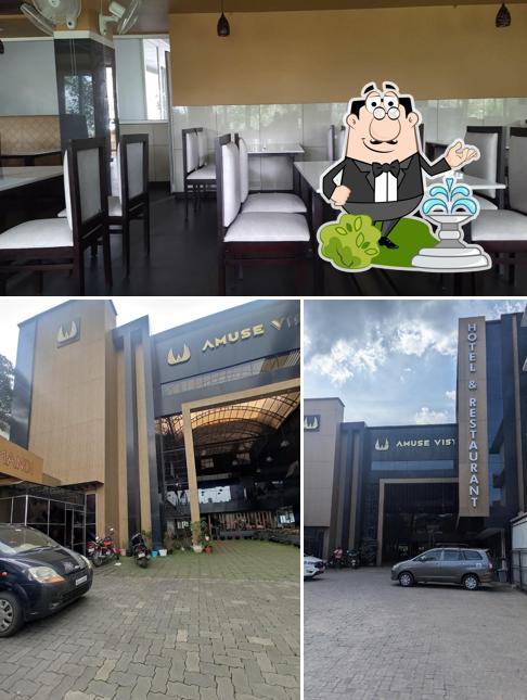 This is the picture depicting exterior and interior at Mafaza restaurant