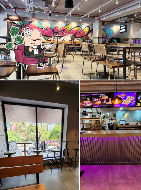 The interior of Taco Bell