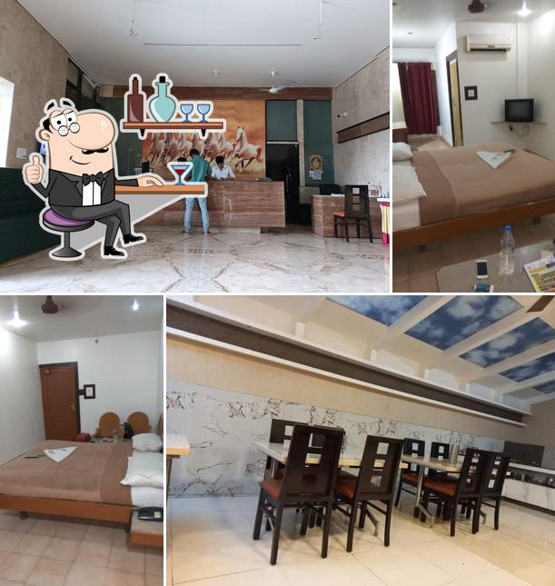 The interior of Brindhavan Hotel