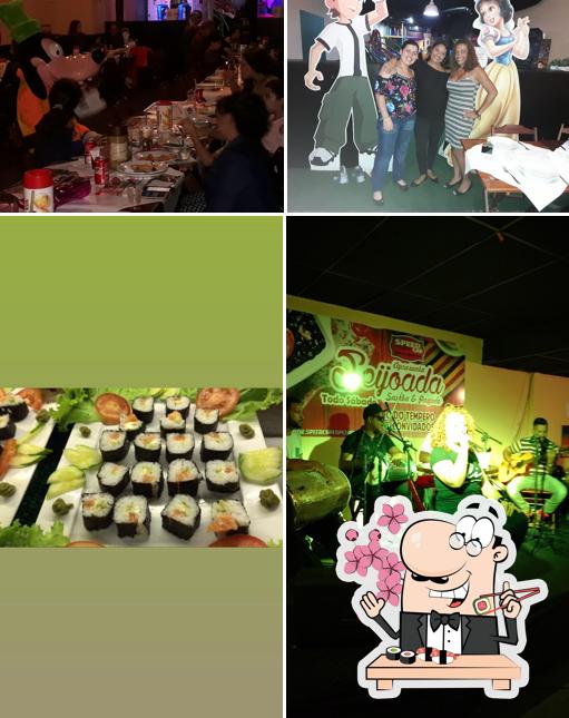 Prove diferentes opções de sushi