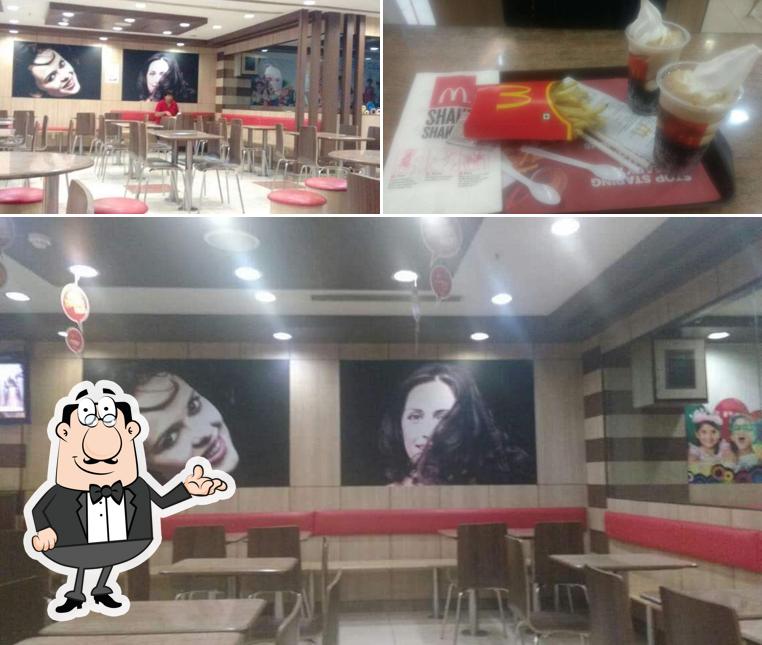 Take a look at the picture depicting interior and beer at McDonald's
