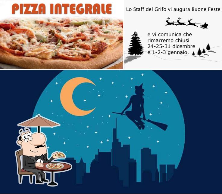 Dai un’occhiata alla foto che presenta la esterno e pizza di Il Grifo