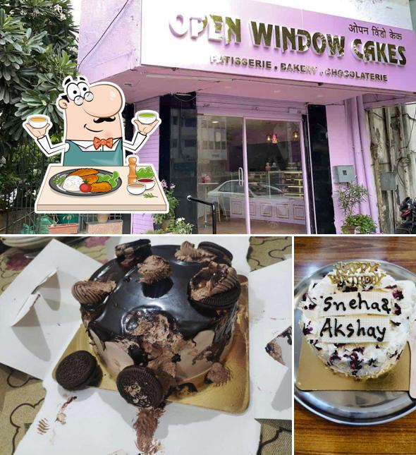 Among various things one can find food and exterior at Open Window Cakes