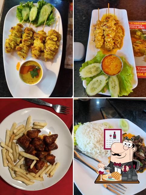 Get meat dishes at Thai House