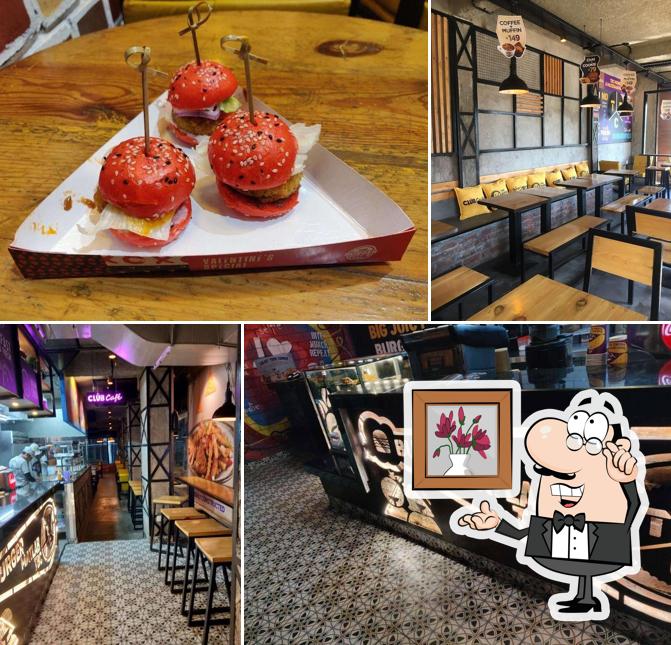 The interior of The Burger Club - Sushant Lok