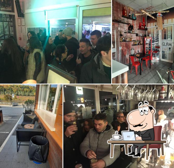 Gli interni di Glam Cafè