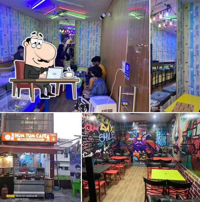 The interior of Hum Tum Cafe And Icecream parlour