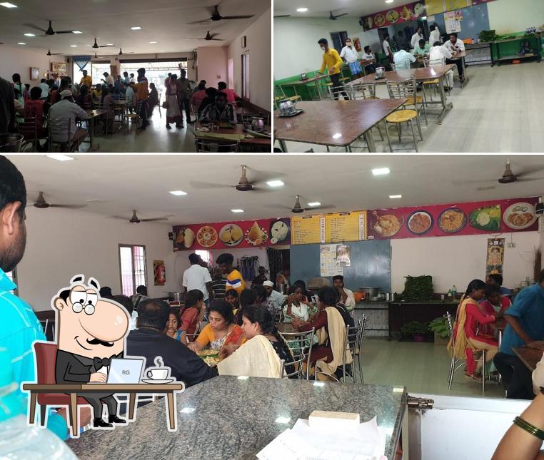 The interior of Ravi Hotel Veg and Non Veg