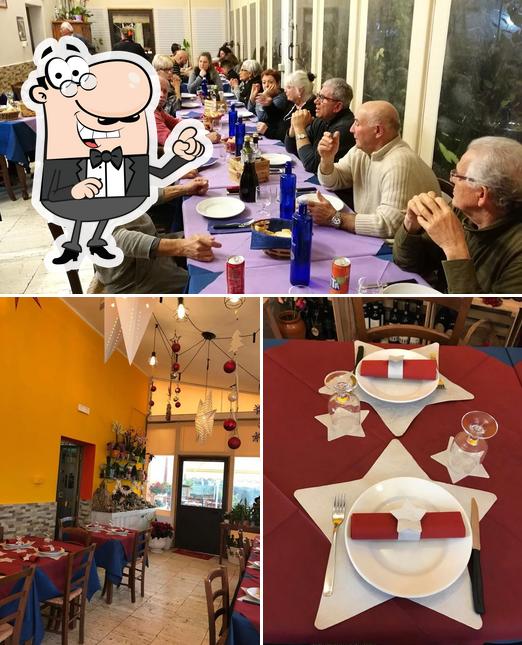 Gli interni di Trattoria Il Cerro