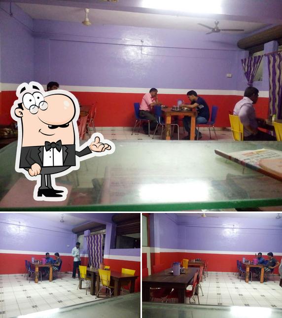 The interior of SBR's The Sai Balaji Restaurant