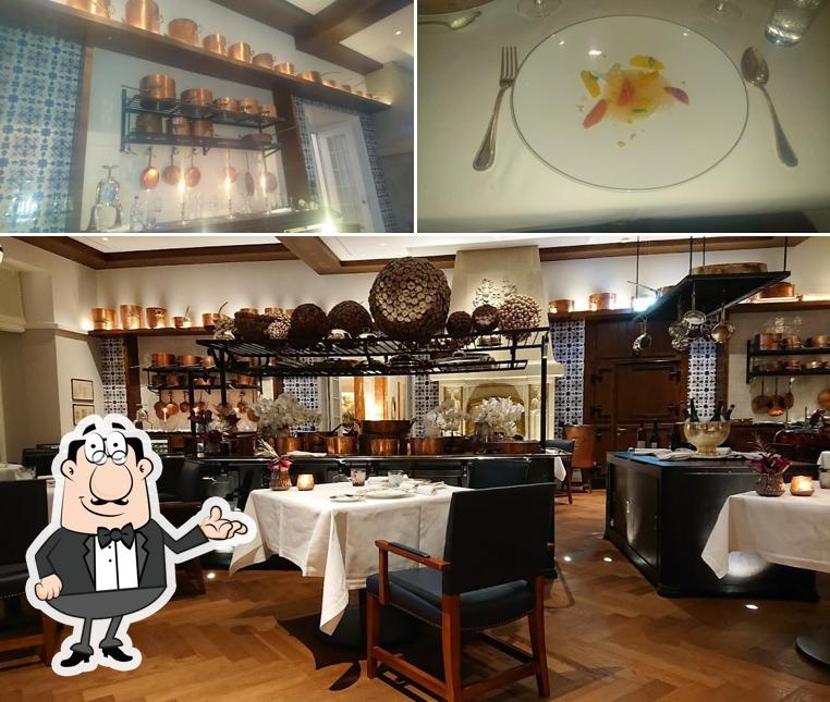 Tra le varie cose da Brasserie Ritzcoffier si possono trovare la interni e cibo