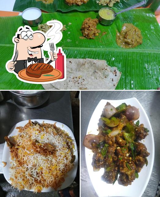Order meat dishes at Aaradhana Kitchens