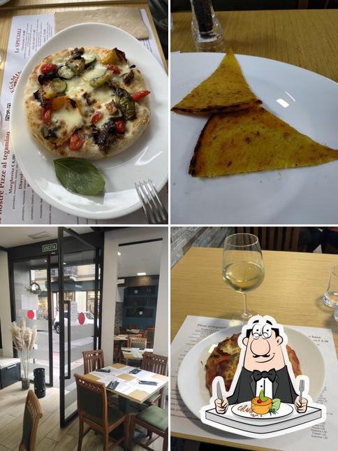 Questa è la foto che raffigura la cibo e interni di Il Tegamino pizza e farinata