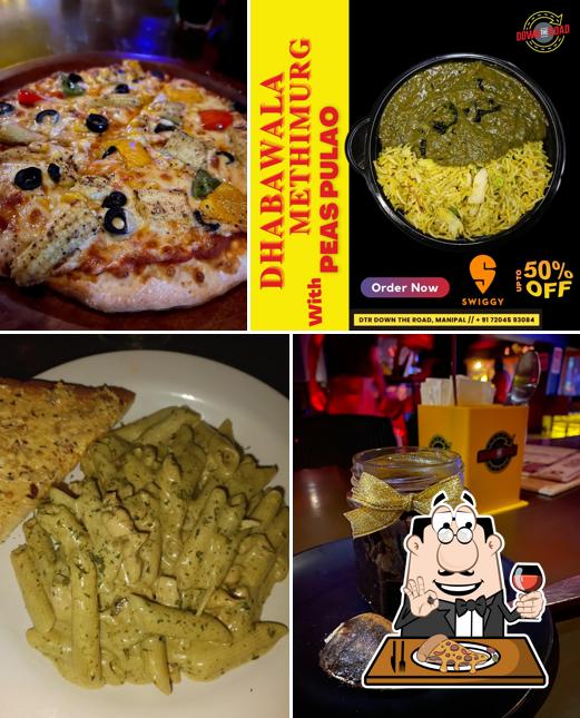 Get pizza at Down The Road - Lounge & Kitchen