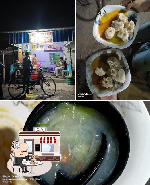 Among various things one can find exterior and food at Madhu Momo Centre