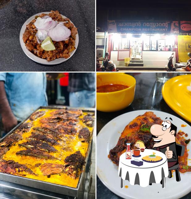 Get a burger at Champion Restaurant