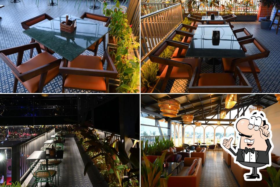 The interior of The Soda Factory, Brew & Kitchen, Mandya