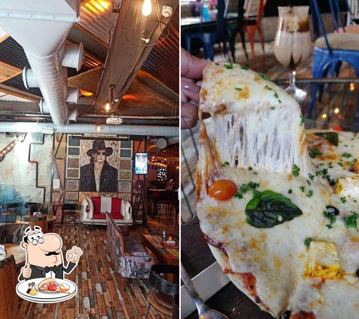 Pick pizza at The Junkyard Cafe