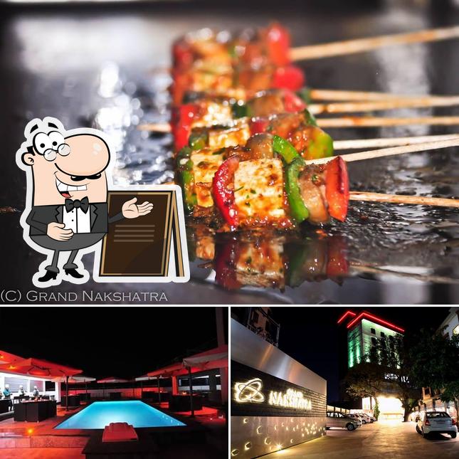 Among various things one can find exterior and seafood at Grand Nakshatra