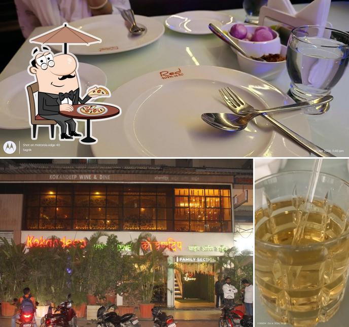 Take a look at the image showing exterior and beverage at Kokandeep FINE DINE