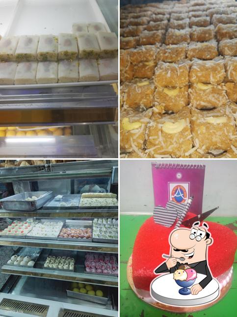 New Arya Misthan Bhandar serves a variety of sweet dishes