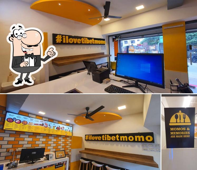 The restaurant's interior and food