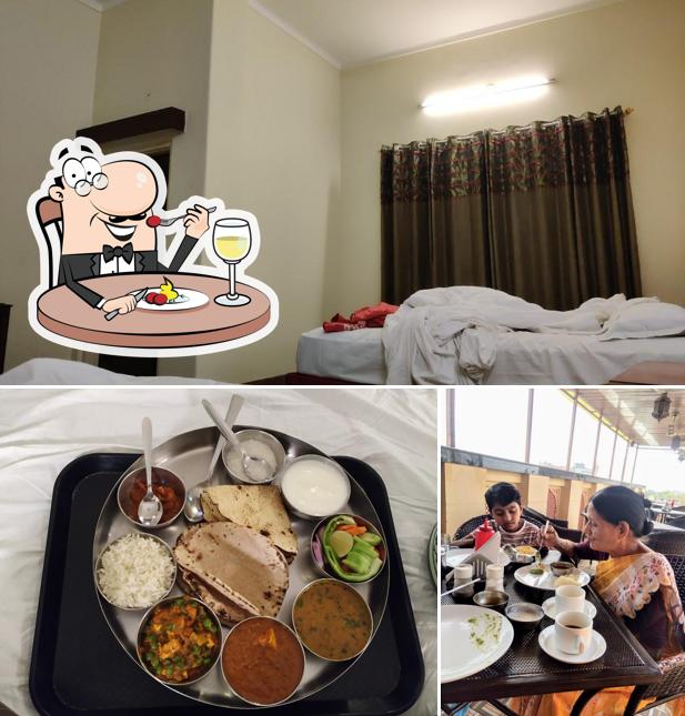 This is the photo displaying food and interior at Hotel H R Palace