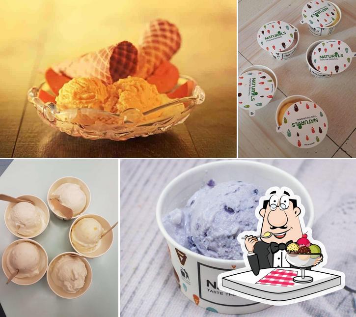 Natural Ice Cream serves a selection of desserts