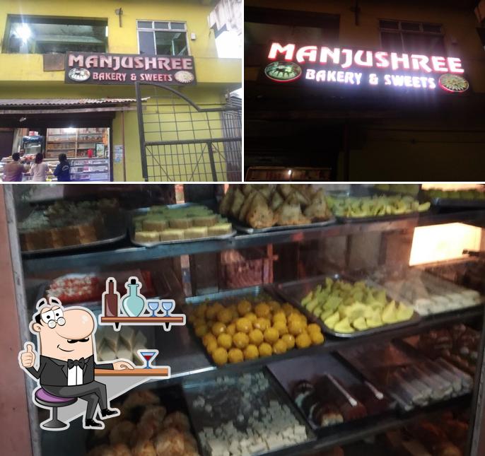 The interior of Manjushree Bakery & Sweets