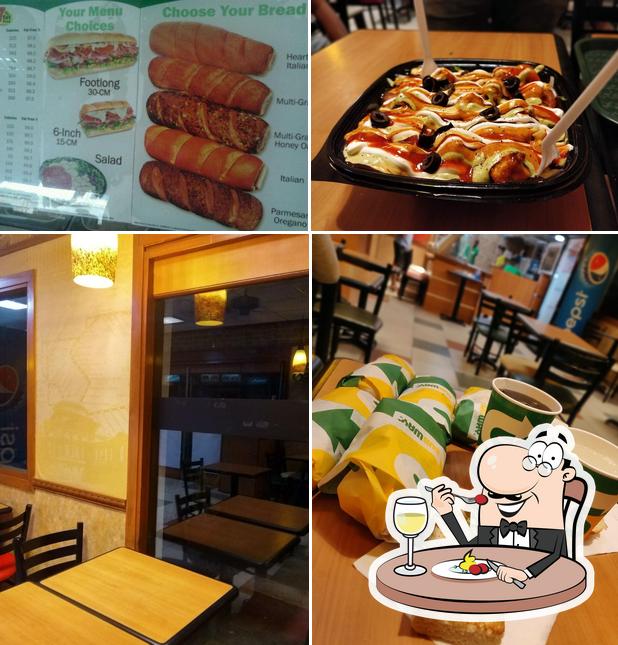 Among different things one can find food and interior at Subway