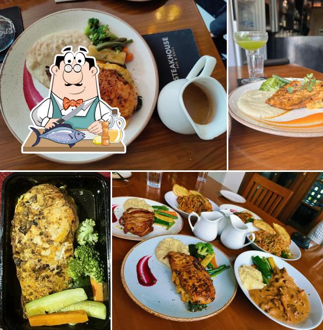 Grilled salmon at Steakhouse Bar and Grill