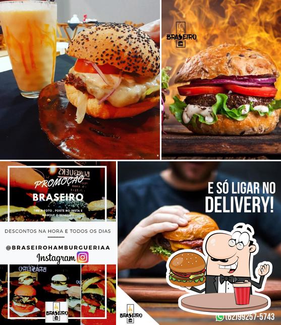 Delicie-se com um hambúrguer no BRASEIRO HAMBURGUERIA