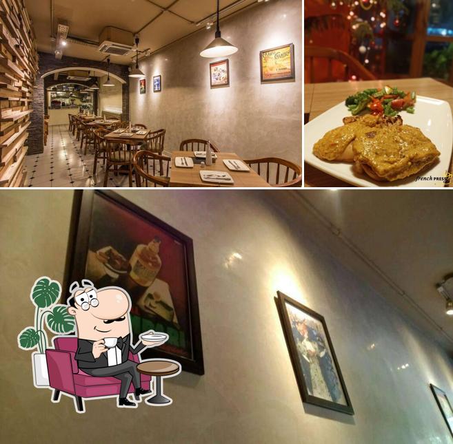 The interior of French Press Cafe