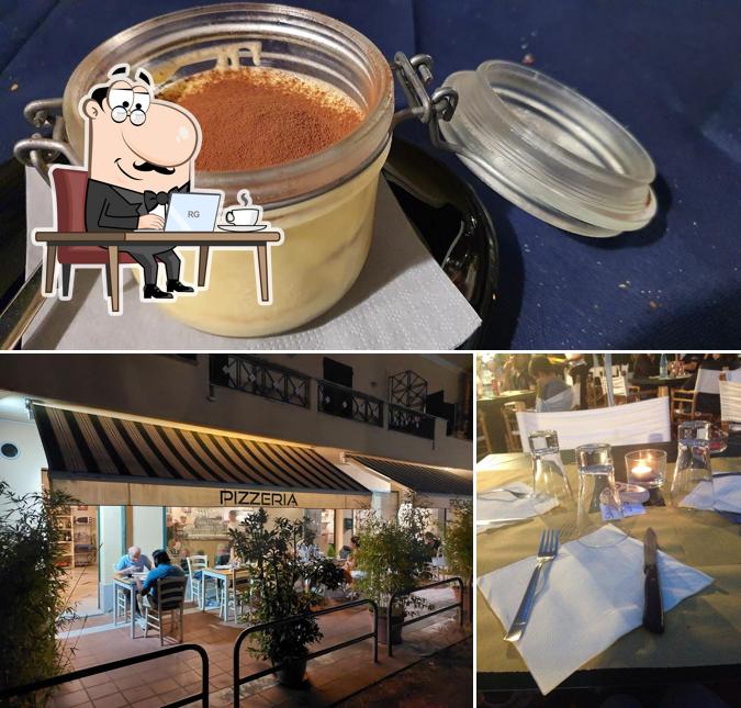 La interni e cibo del ristorante